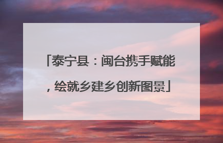 泰宁县：闽台携手赋能，绘就乡建乡创新图景