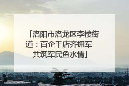 洛阳市洛龙区李楼街道：百企千店齐拥军 共筑军民鱼水情