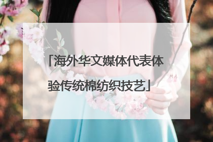 海外华文媒体代表体验传统棉纺织技艺