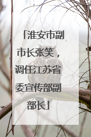 淮安市副市长张笑，调任江苏省委宣传部副部长