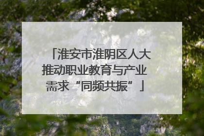 淮安市淮阴区人大推动职业教育与产业需求“同频共振”