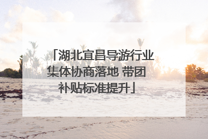 湖北宜昌导游行业集体协商落地 带团补贴标准提升