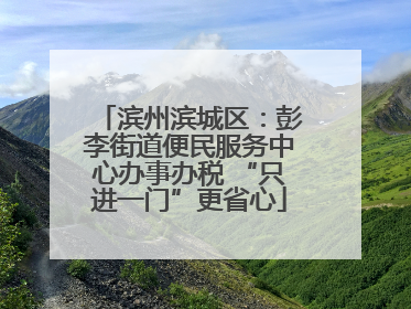 滨州滨城区：彭李街道便民服务中心办事办税 “只进一门”更省心