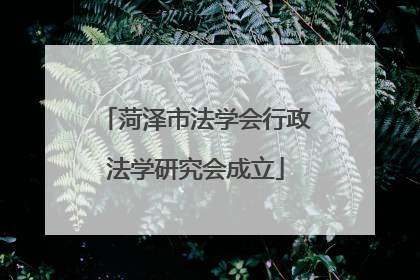 菏泽市法学会行政法学研究会成立