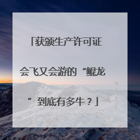 获颁生产许可证 会飞又会游的“鲲龙”到底有多牛？