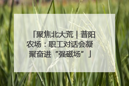 聚焦北大荒｜普阳农场：职工对话会凝聚奋进“强磁场”