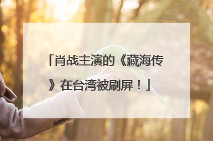 肖战主演的《藏海传》在台湾被刷屏！