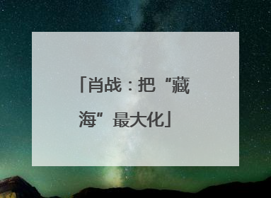 肖战：把“藏海”最大化