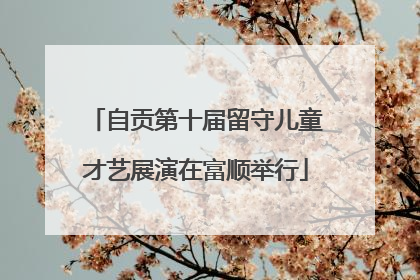 自贡第十届留守儿童才艺展演在富顺举行