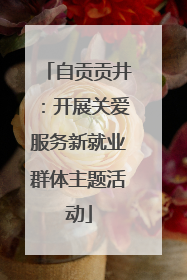 自贡贡井：开展关爱服务新就业群体主题活动