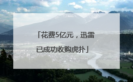 花费5亿元，迅雷已成功收购虎扑