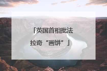 英国首相批法拉奇“画饼”