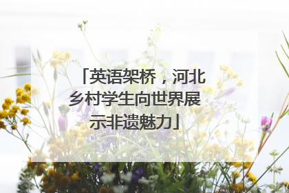 英语架桥，河北乡村学生向世界展示非遗魅力
