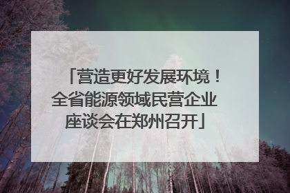 营造更好发展环境！全省能源领域民营企业座谈会在郑州召开