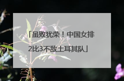 虽败犹荣！中国女排2比3不敌土耳其队