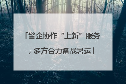 警企协作“上新”服务，多方合力备战暑运