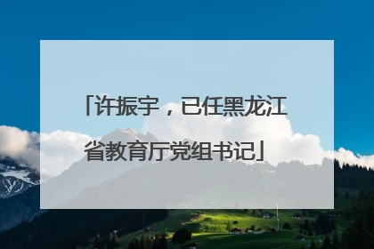许振宇，已任黑龙江省教育厅党组书记