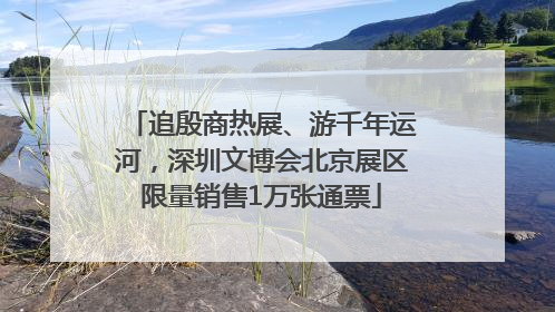 追殷商热展、游千年运河，深圳文博会北京展区限量销售1万张通票
