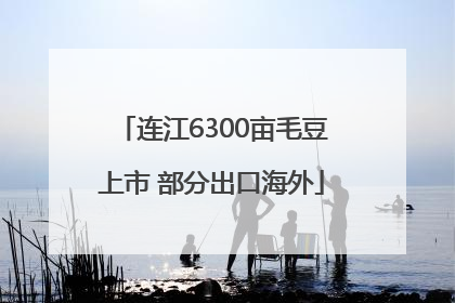 连江6300亩毛豆上市 部分出口海外