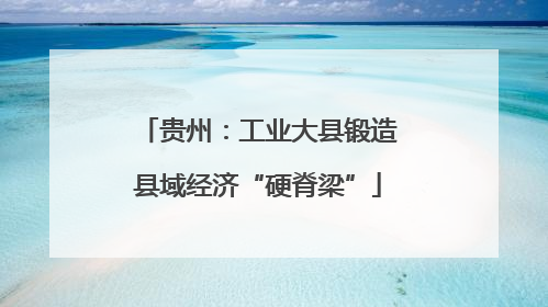 贵州：工业大县锻造县域经济“硬脊梁”