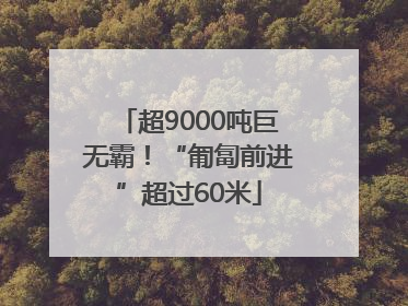 超9000吨巨无霸！“匍匐前进”超过60米