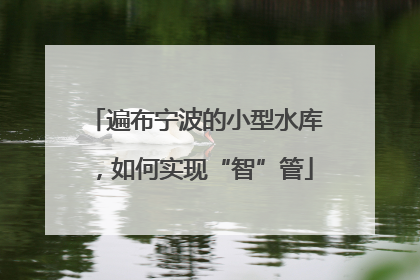 遍布宁波的小型水库，如何实现“智”管