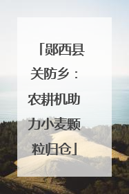 郧西县关防乡：农耕机助力小麦颗粒归仓