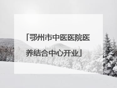 鄂州市中医医院医养结合中心开业