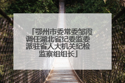 鄂州市委常委邹霞调任湖北省纪委监委派驻省人大机关纪检监察组组长