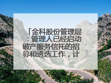 金科股份管理层：管理人已经启动破产服务信托的招募和遴选工作，计划在6月初召开评审会