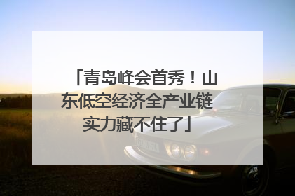青岛峰会首秀！山东低空经济全产业链实力藏不住了