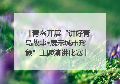青岛开展“讲好青岛故事•展示城市形象”主题演讲比赛