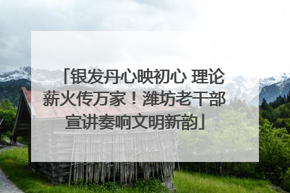 银发丹心映初心 理论薪火传万家！潍坊老干部宣讲奏响文明新韵