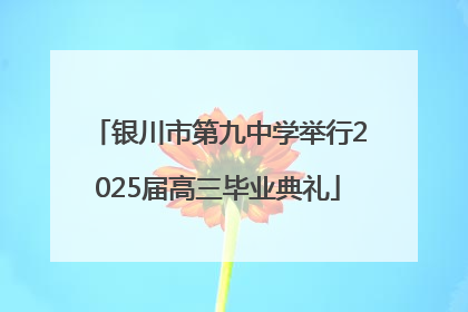 银川市第九中学举行2025届高三毕业典礼