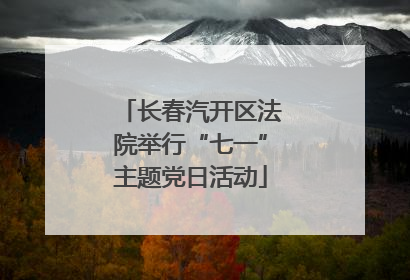 长春汽开区法院举行“七一”主题党日活动
