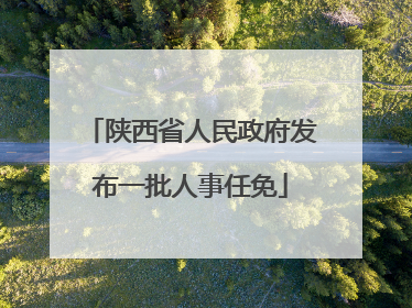 陕西省人民政府发布一批人事任免