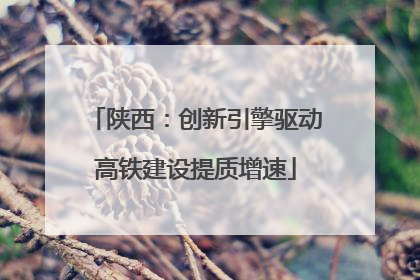 陕西：创新引擎驱动高铁建设提质增速