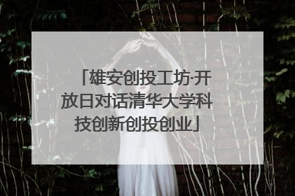 雄安创投工坊·开放日对话清华大学科技创新创投创业