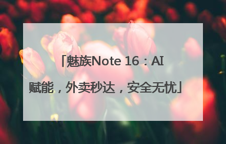 魅族Note 16：AI赋能，外卖秒达，安全无忧