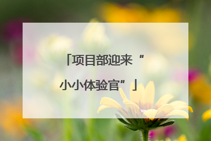 项目部迎来“小小体验官”