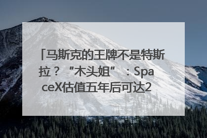 马斯克的王牌不是特斯拉？“木头姐”：SpaceX估值五年后可达2.5万亿美元！