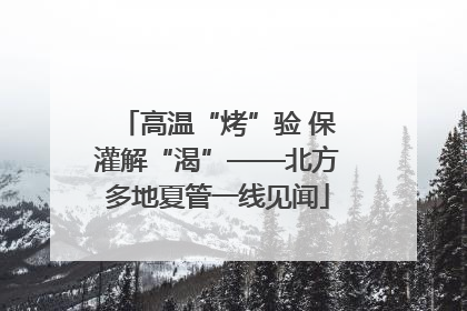 高温“烤”验 保灌解“渴”——北方多地夏管一线见闻