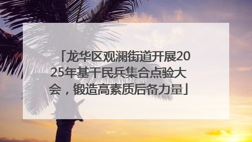 龙华区观澜街道开展2025年基干民兵集合点验大会，锻造高素质后备力量