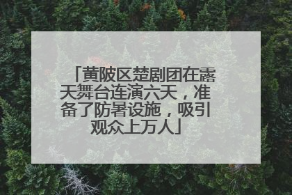 黄陂区楚剧团在露天舞台连演六天，准备了防暑设施，吸引观众上万人
