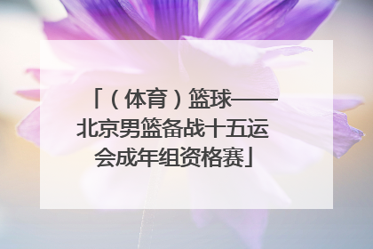 （体育）篮球——北京男篮备战十五运会成年组资格赛