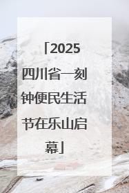 2025四川省一刻钟便民生活节在乐山启幕