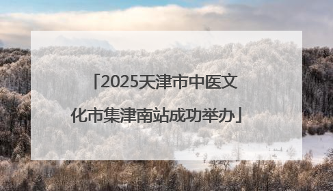 2025天津市中医文化市集津南站成功举办
