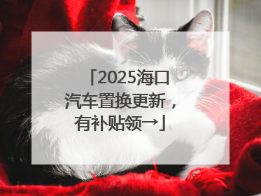 2025海口汽车置换更新，有补贴领→
