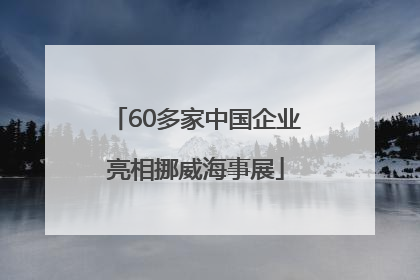 60多家中国企业亮相挪威海事展