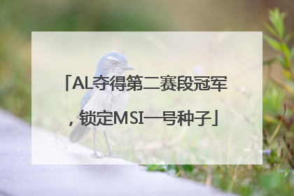 AL夺得第二赛段冠军，锁定MSI一号种子
